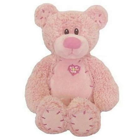 First & Main - Stuffed Pink Tender Teddy Plush, 8" Sitting Position