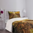 thumbnail image 5 of Ambesonne Fall Quilted Bedspread Set 2 Pcs, Early Morning in Woodland, Twin Size, Multicolor, 5 of 6