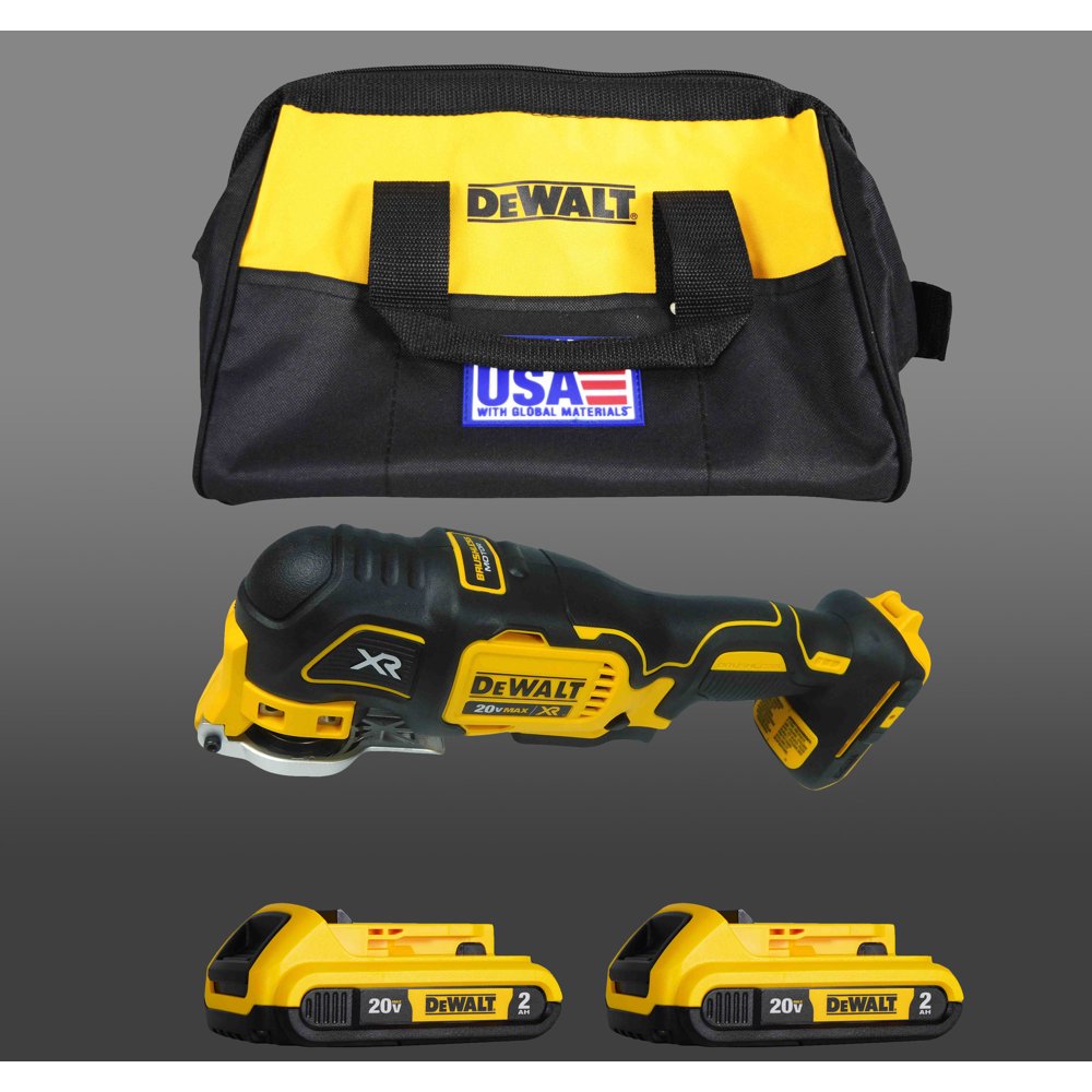 DeWALT Max XR 20V Brushless Oscillating MultiTool DCS355B with (2) 2Ah
