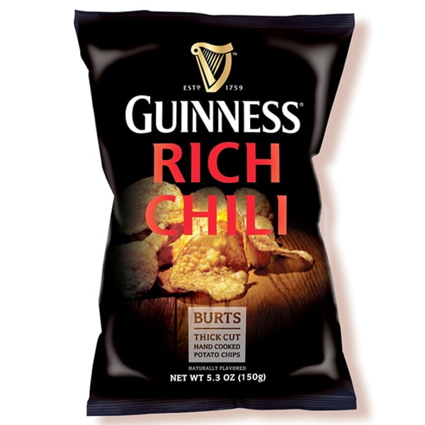 Burt's Guinness Rich Chili Thick Cut Potato Chips 5.3 Oz