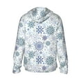 thumbnail image 3 of Uemuo Retro ice blue snowflakes Pattern Women's Full Zip UPF 50+ Sun Protection Hoodie Jacket Long Sleeve Sun Shirt Hiking Outdoor Performance with Pockets-, 3 of 9