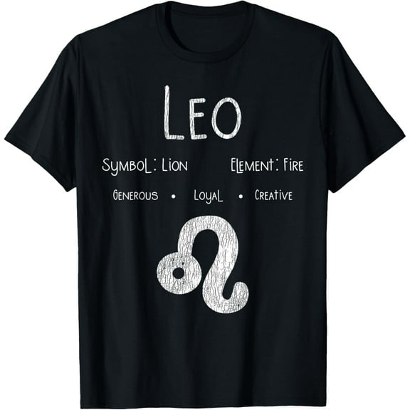 Vintage Leo Birthday Horoscope Zodiac Sign Astrology Bday T-ShirtBrand clothing, men and women can wear, black, white, gifts.