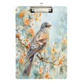 thumbnail image 2 of Plastic Clipboard Acrylic Hanging Clip Board with Gold Low Profile Office School Supplies 12.5x9 Watercolor Bird Flower, 2 of 9