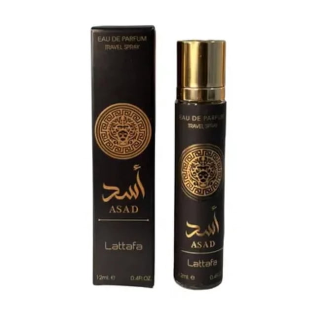 Perfume Lattafa Asad EDP en aerosol de viaje para hombre, 12 ml