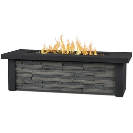 Real Flame Berthoud Propane Fire Pit In Stacked Stone Walmart Com