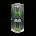 thumbnail image 4 of deevoka 4xAcrylic Clear 3 Minute Sandglass Teaching Game Brushing Timer Green, 4 of 7