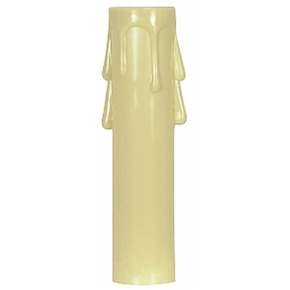 Satco Plastic Drip Candle Covers 1-3/16in Inside Diameter 7/8in Outside Diameter Ivory Plastic Drip 4in