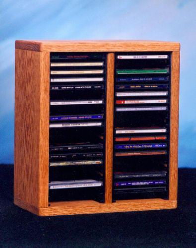 Dark The Wood Shed Solid Oak CD Storage Cabinet 