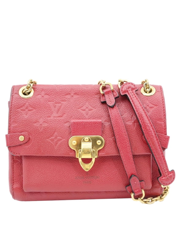 Pre-Owned Louis Vuitton Vavin BB Monogram Empreinte Leather Shoulder Bag Red