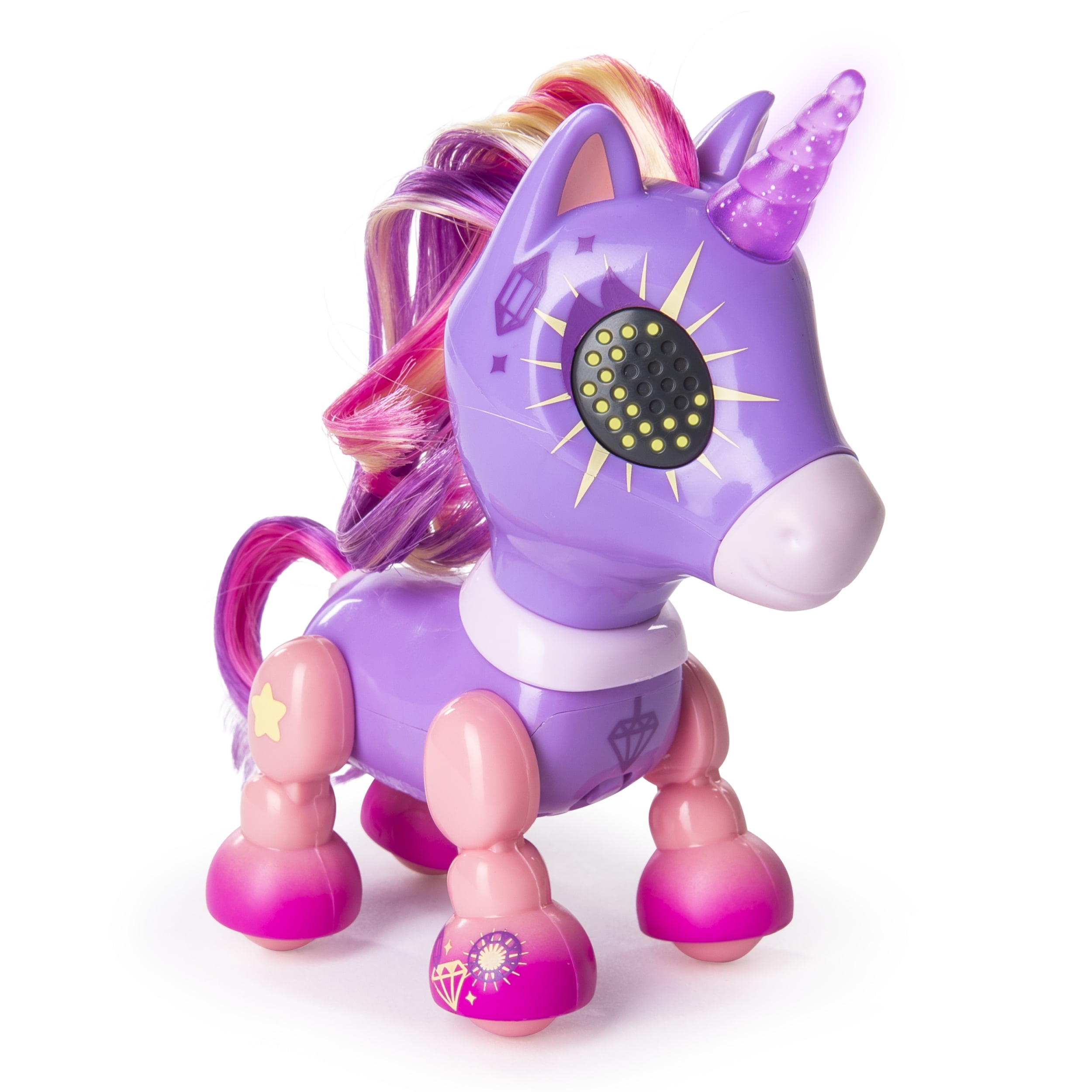 Free Shipping Zooner Zupps Tiny Light-Up Horn Unicorns Figure Crystal 4 