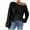 Black, variant on GigrtiJin Women's off Shoulder Sweater Long Sleeve Loose Pullover Knitted Sweater Tops Solid Color Casual Comfy Blouse