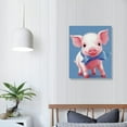 thumbnail image 3 of Nawypu Pig Posters Canvas Wall Art - Cartoonish Pink Piggies for Girls Bedroom Decor, 3 of 4