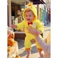 thumbnail image 6 of RUINIXCW Baby Unisex Yellow Plush Chick Cosplsy ece Cute Beak Hood Fuzzy Jumpsuit for Easter Halloween Newborn Photo Props, 6 of 8