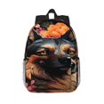 thumbnail image 1 of Disketp Colorful Flower German Shepherd Mochila Escolar de 15 Pulgadas, Mochila Ligera para Estudiantes, Viajes y Trabajo, Cómoda y Resistente para el Uso Diario, 1 of 6