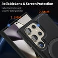 thumbnail image 5 of Designed for Samsung Galaxy S22 Ultra PU Leather Case, [Compatible with Mag-Safe] with Stand, Shockproof Back Slim Protective Phone Case for Men Women for Samsung Galaxy S22 Ultra, Black, 5 of 10