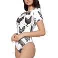 thumbnail image 2 of Haiem Funny Chicken Women's Crew Neck Short Sleeve Bodysuit Tops Stretchy Slim Basic-Medium, 2 of 9
