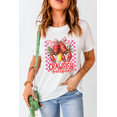 thumbnail image 4 of Women's White Checkerboard Crawfish Season Bow Crewneck T-Shirt - [ZhiHiMeRi] | (US 20-22)2XL, 4 of 6