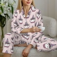 thumbnail image 4 of Wukai Cute Cupcake Print Women's Pajama Set - Soft Long Sleeve Sleepwear for Comfort and Style-X-Large, 4 of 9