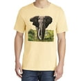 thumbnail image 2 of Wild Bobby, Wild African Forest Elephant Nature, Animal Lover, Garment-Dyed Washed Look Short Sleeve T-Shirt, Banana, Medium, 2 of 3
