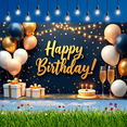 thumbnail image 5 of Decorative Theme Birthday Banner Balloon Design Celebration Happy Birthday Banner for Party Decoration Indoor Event Holiday Backdrop, 5 of 7