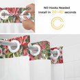 thumbnail image 2 of Valentine's Day No Hooks Shower Curtain with Snap-in Liner Romantic Watercolor Red Pink Roses Floral Leaf Love Heart Shower Curtains for Bathroom, Waterproof, Easy Install, Washable 72"x72", 2 of 9