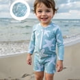 thumbnail image 2 of Gunia Baby Swimsuit Boy Print Swimwear With Rash Guard Swim Trunks Kids Summer Party Bathing Suits For Beach Pool 9M-3Y, 2 of 7