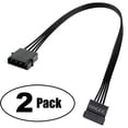 thumbnail image 4 of Molex IDE 4 Pin Male to 15 Pin Female Power Converter Adapter Cable Hard Drive HDD SSD Power Extension Cable,2 Pack, 4 of 6
