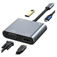 thumbnail image 1 of Hub Adaptador USB C A HDMI VGA USB3.0 4K 4 En 1 Malubero, 1 of 3