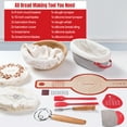 thumbnail image 4 of Cotton Rope Banneton Bread Proofing Basket Set, Sourdough Starter Kit with 9" Round & 10" Oval Bread Baskets with Liners & Covers, Bread Lame, Sling, Spatula, Scraper, Dough Whisk, Sourdough Bread Ba, 4 of 9