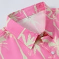 thumbnail image 7 of Stamzod Hawaiian Shirt for Men Casual Short Sleeve Button Down Vintage Tops Summer Tropical Beach Vacation Shirts Oversized Shirts for Men Pink A L, 7 of 7