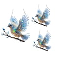 thumbnail image 2 of Beautynvta 3 Pcs 2D Acrylic Bird Hanging Ornament, Glitter Crystal Flying Birds Pendant Charm for Car Interior and Window Decoration Accessries Gift, 2 of 7