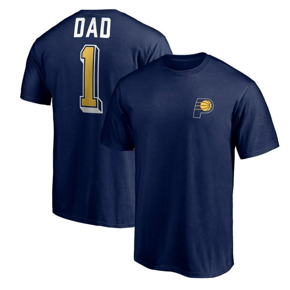 Men's Navy Indiana Pacers Number One Dad T-Shirt