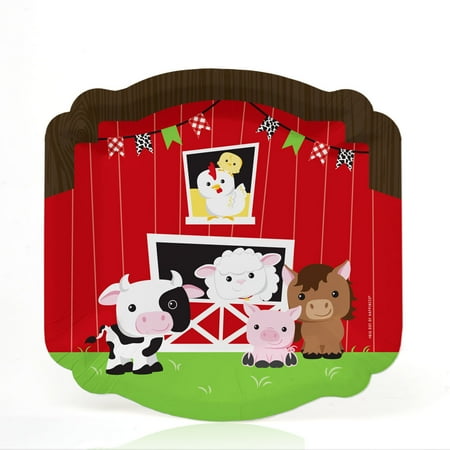 - Farm Animals - Barnyard Baby Shower or Birthday Party Dessert Plates (16 Count)