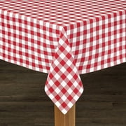 Red Buffalo Check 100% Cotton Tablecloth 52"X52" by Lintex Linens