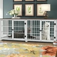 thumbnail image 5 of Bingopaw Triple Door Wooden Dog Crate Indoor, White, Extra Large, Removable Tray, 42.32"L x 28.15"W x 31.89"H, 5 of 12