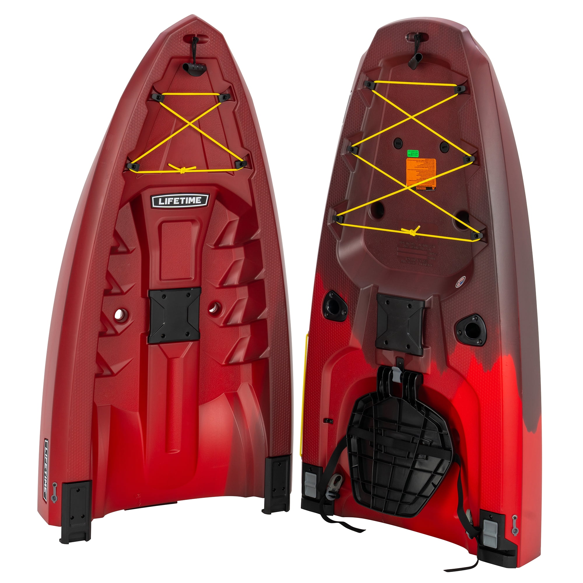 Lockport Modular Sit-On-Top Fishing Kayak, 9 ft. 4 in., Volcano Fusion, 2-Piece Portable Design with Paddle and Adjustable Backrest