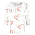 thumbnail image 4 of Fiudx Liquidación de Ofertas Flash Blusa Holgada con Estampado de Pascua y Cuello Redondo Retro de Manga Tres Cuartos a La Moda para Mujer, 4 of 4