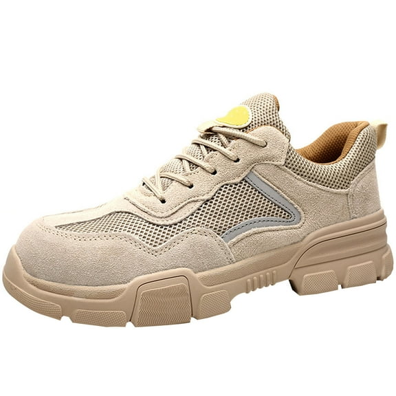 Safety Shoes Men's Work Shoes Lightweight Breathable Steel Toe Shoes Non-Slip Protective Shoes EU 36-46