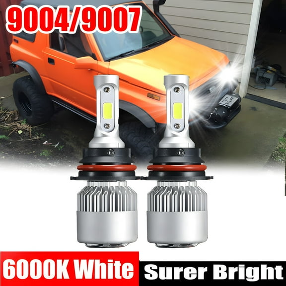 For GEO TRACKER 1989-1997 6000K 2pc 9004 Front LED Headlight Bulbs High/Low Beam