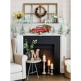 thumbnail image 4 of Christmas Truck Fireplace Mantle Scarf, Xmas Trees Red Birds Snowflake Winter Mantel Cover Table Runner for Home Living Room Door Window, Indoor Outdoor Holiday Party Decor 17" x 60", 4 of 6