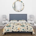 thumbnail image 3 of DESIGN ART Designart "Tribal Oasis Boho Pattern" Beige Bohemian - Bedding Set With Shams King, 3 of 5