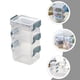 thumbnail image 2 of 6 cajas de almacenamiento de escritorio transparentes para organizar joyas, apilables, con hebillas de colores aleatorios., 2 of 5