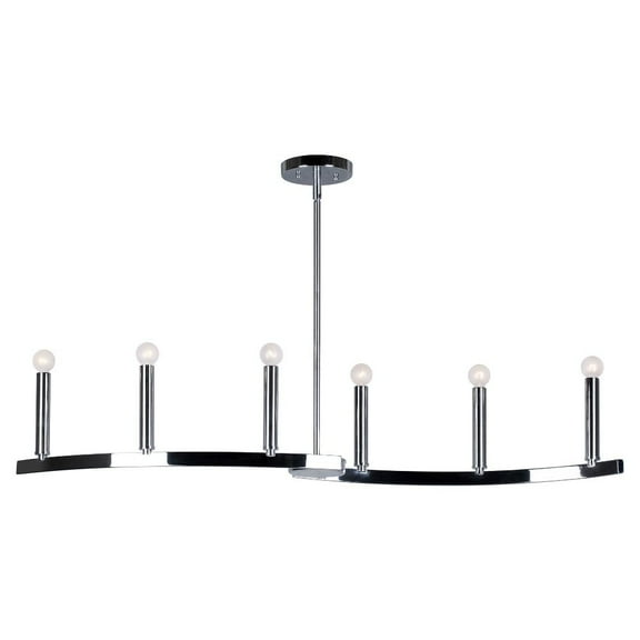 6-Light Chrome Island Pendant