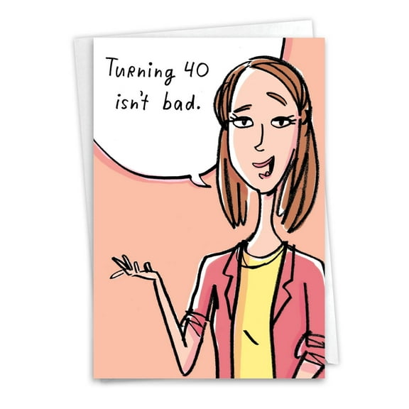 NobleWorks Funny 40th Milestone Birthday Paper Card with 5 x 7 Inch Envelope (1 Card) Bday Morning After 8472