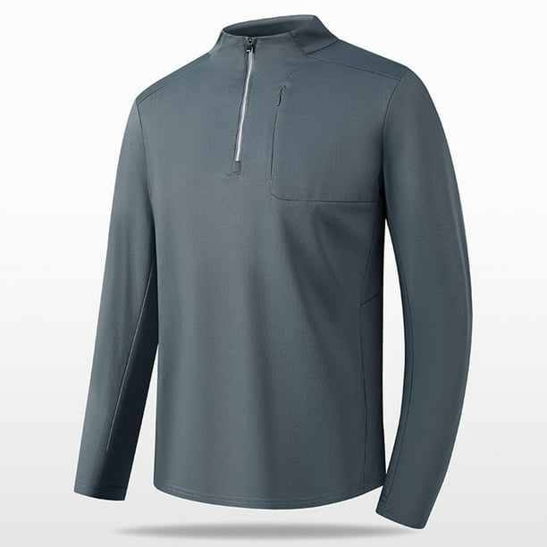 pstuiky camisa de manga larga para hombre, Camiseta informal de cuello redondo para hombre, camiseta deportiva informal falsa, camiseta de cuello redondo de manga larga top de hombre xxl