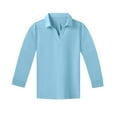 thumbnail image 4 of CCRFTGI Polo Shirts for Children Girls Size 8 Uniform Solid Color Shirt Golf Pique Button Down Collared Polo Lightweight Quick Dry 2026 Summer T-Shirts Light Blue 5-6 Years, 4 of 4