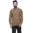 thumbnail image 1 of Atasi Kurta Court Imprimé Décontracté à Manches Longues avec Poignets pour Hommes Tenue d'Été, 1 of 1