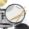 thumbnail image 4 of Gammon 3-Piece Junior Drum Set - Silver, Starter Drum Kit with Throne, Cymbal, and Drumsticks, 4 of 7
