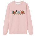 thumbnail image 4 of Tiweut Vintage Birds Sweatshirt Gift for Women Casual Long Sleeve Tshirt Cute Bird Lover Gifts Pullover Tee Tops,Pink,M, 4 of 4