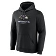thumbnail image 2 of Men's Black Baltimore Ravens Logo Team Lockup Fitted Pullover Hoodie, 2 of 3